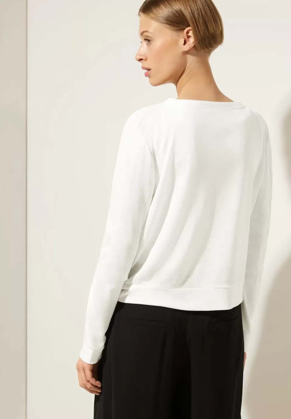 Leinenlook Strickjacke
