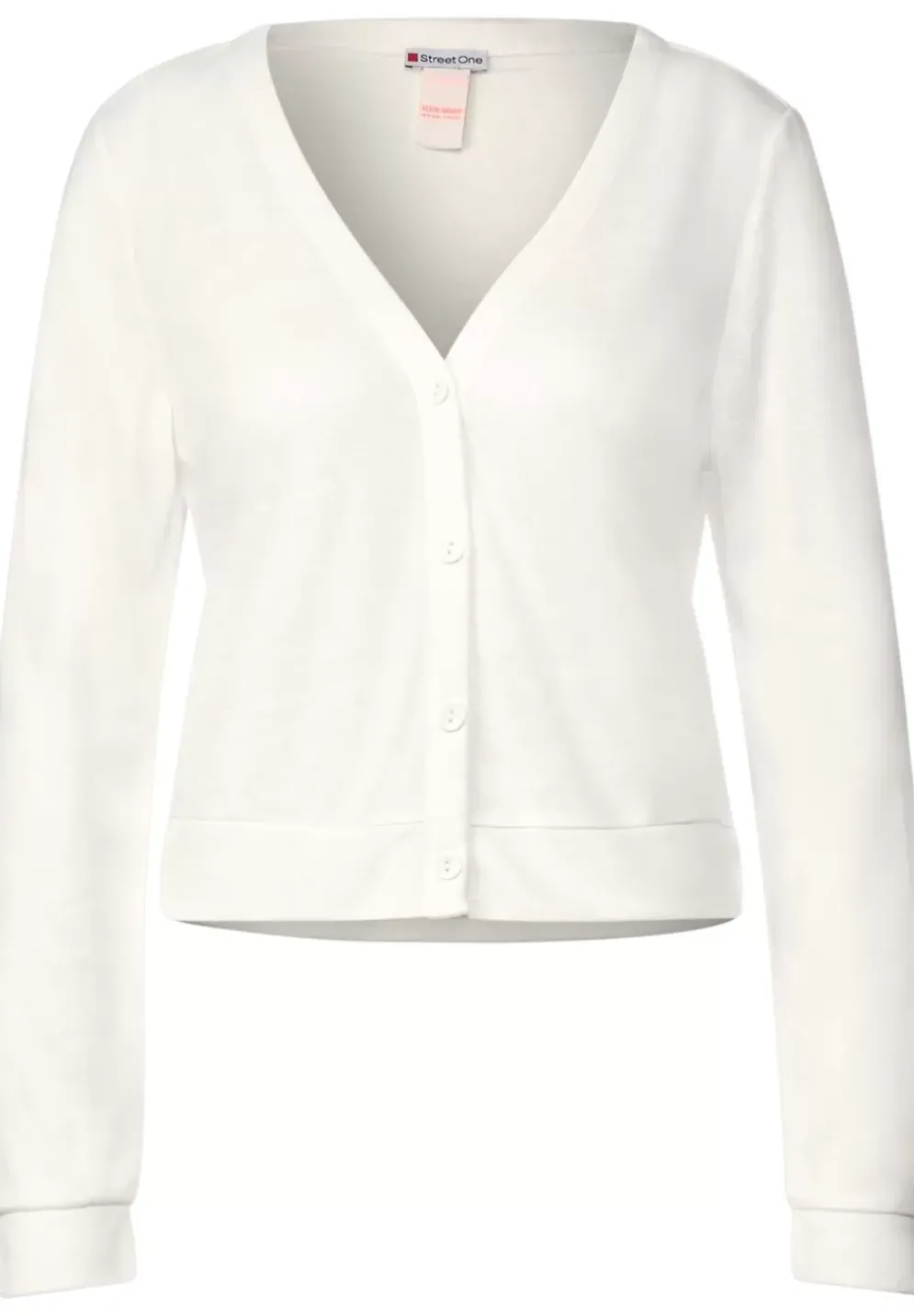 Leinenlook Strickjacke