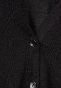 Leinenlook Strickjacke