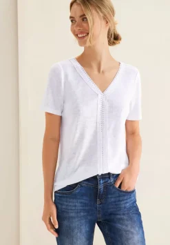 Leinenlook T-Shirt
