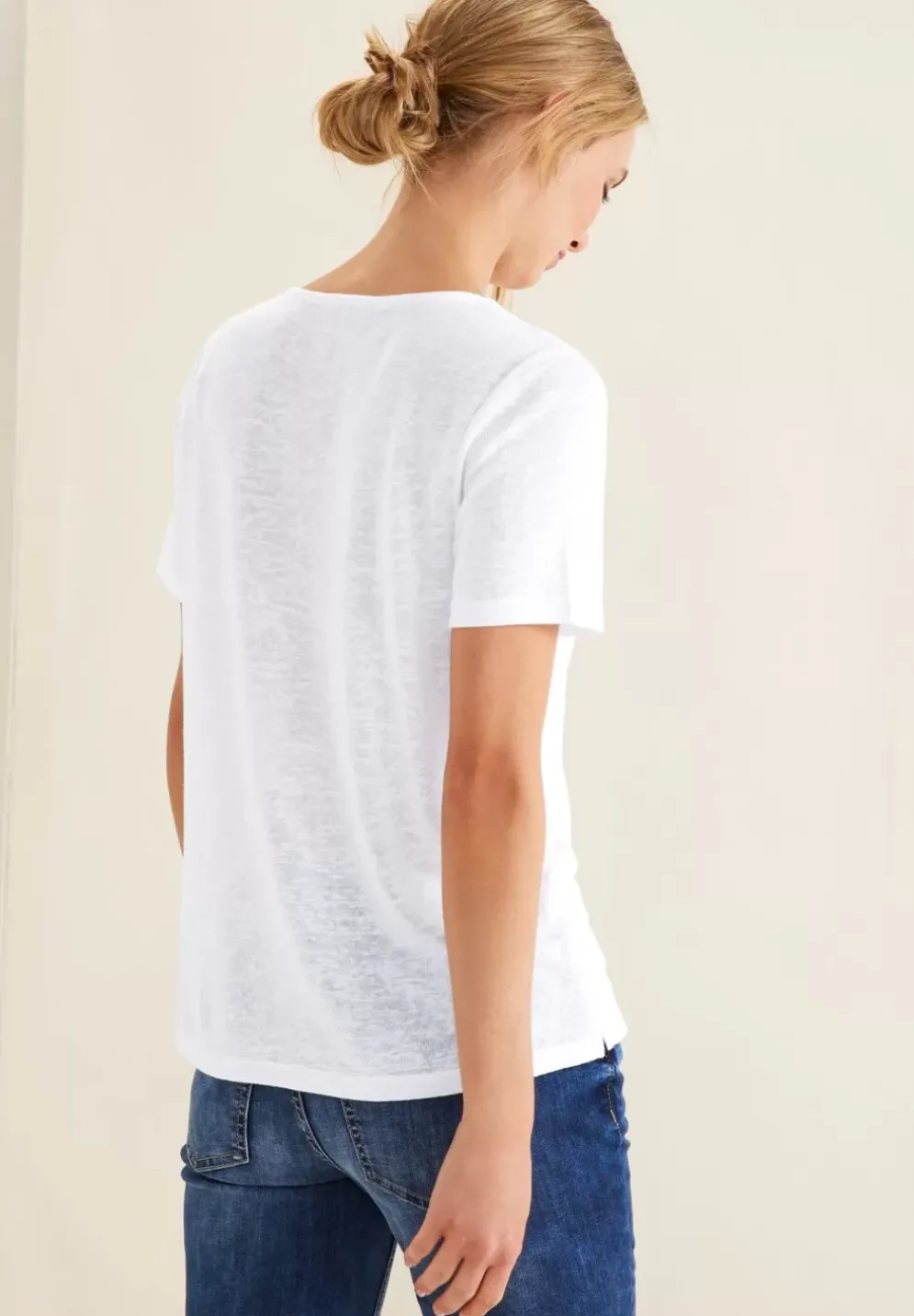 Leinenlook T-Shirt