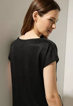Leinenlook T-Shirt