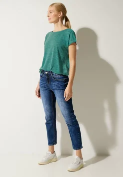 Leinenlook T-Shirt