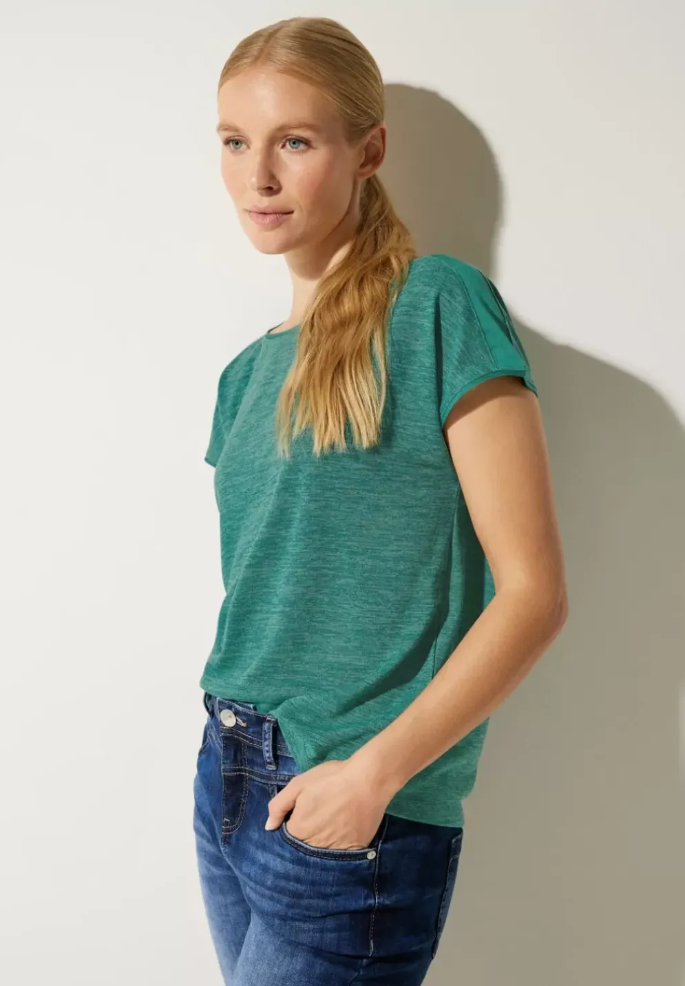 Leinenlook T-Shirt