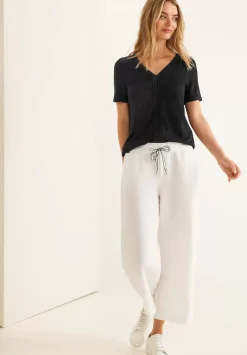 Leinenlook T-Shirt