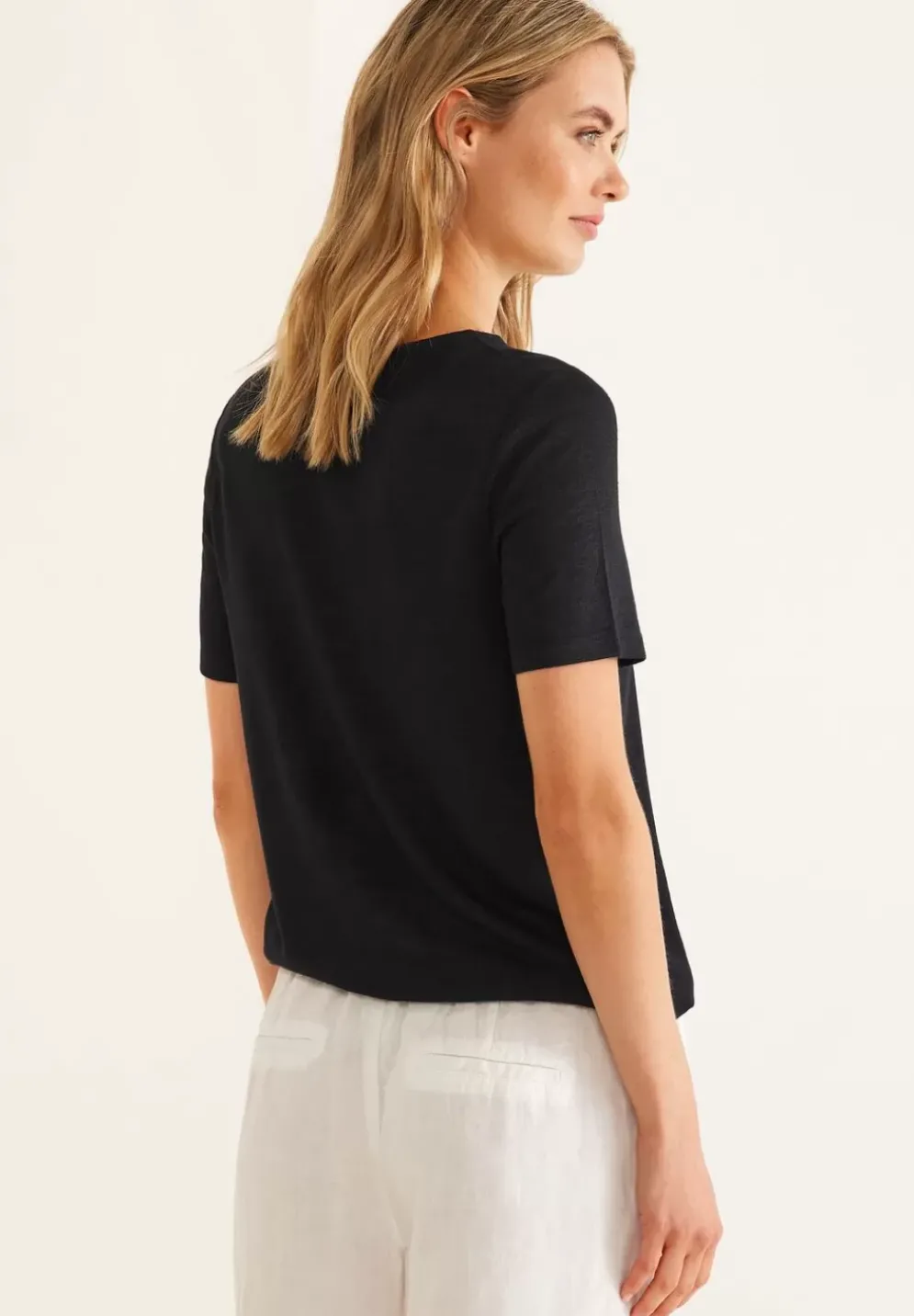Leinenlook T-Shirt