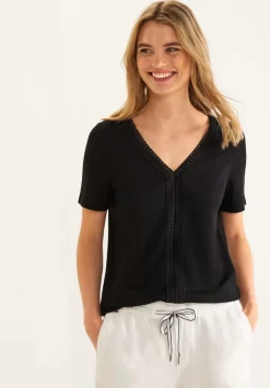Leinenlook T-Shirt