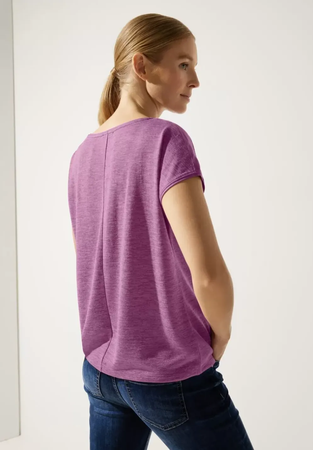 Leinenlook T-Shirt
