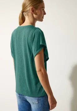 Leinenlook Volant Shirt