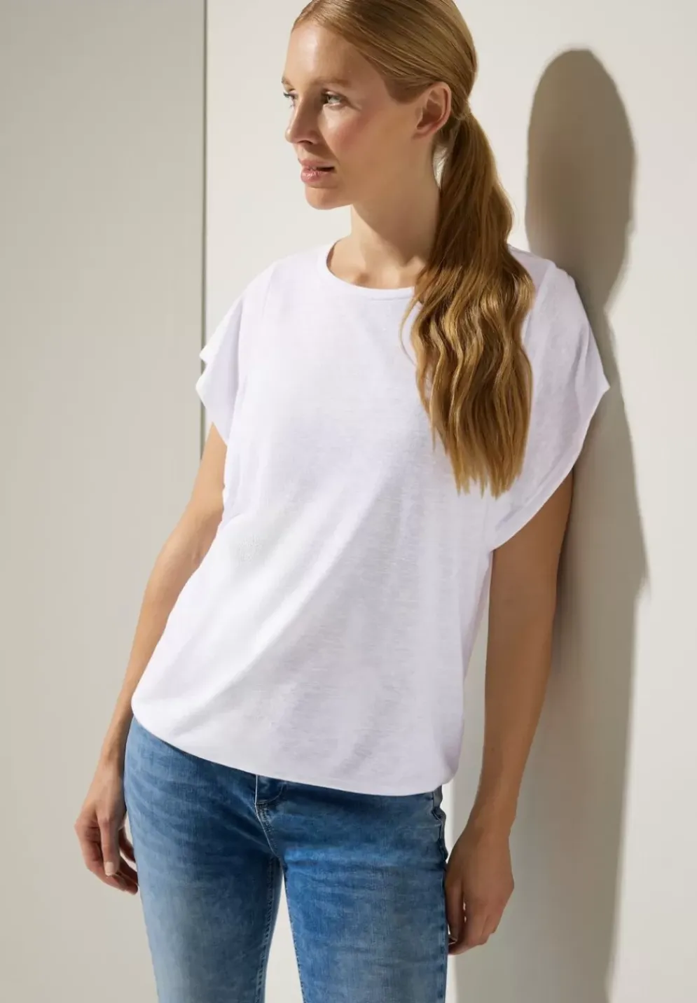 Leinenlook Volant Shirt