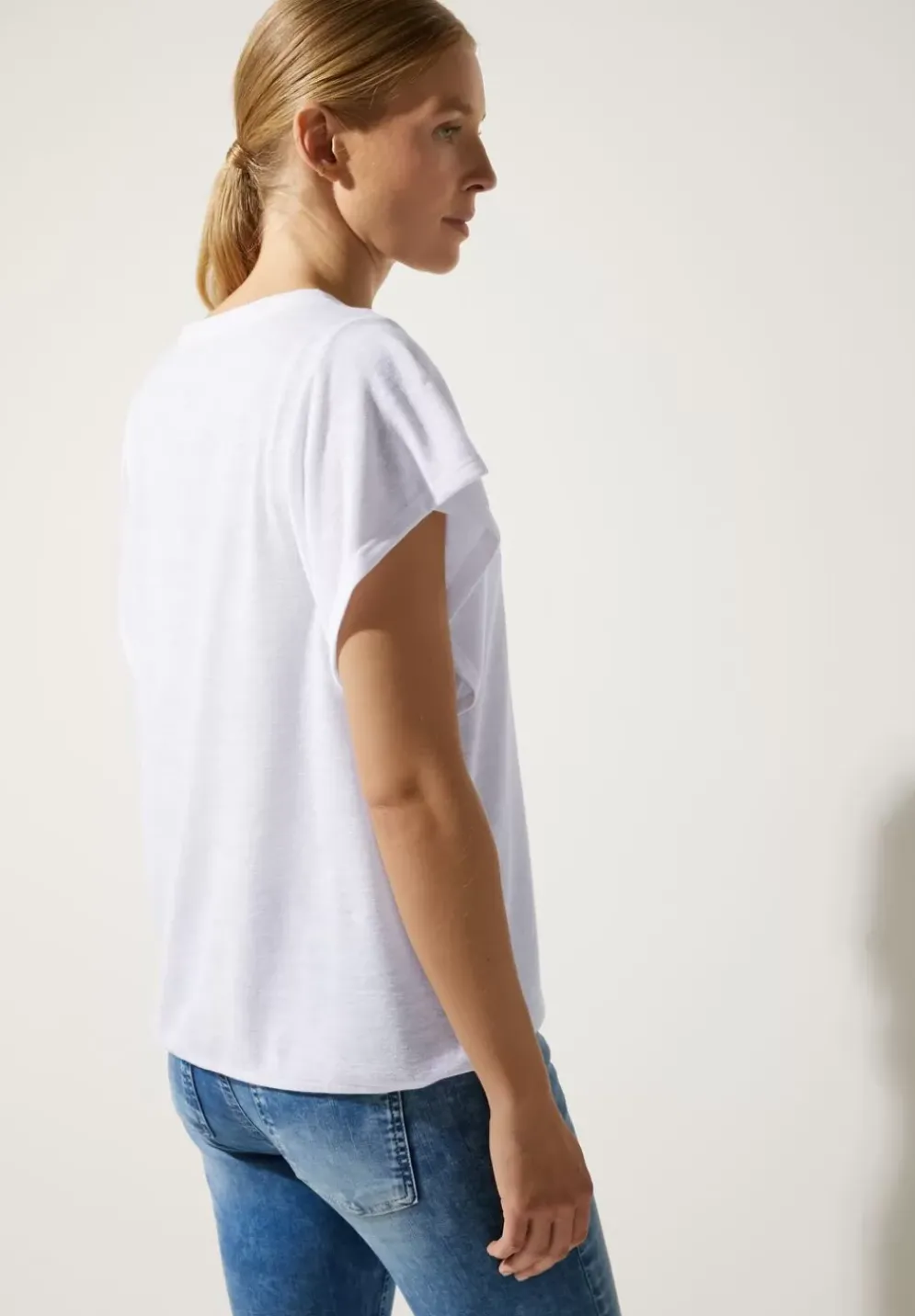 Leinenlook Volant Shirt