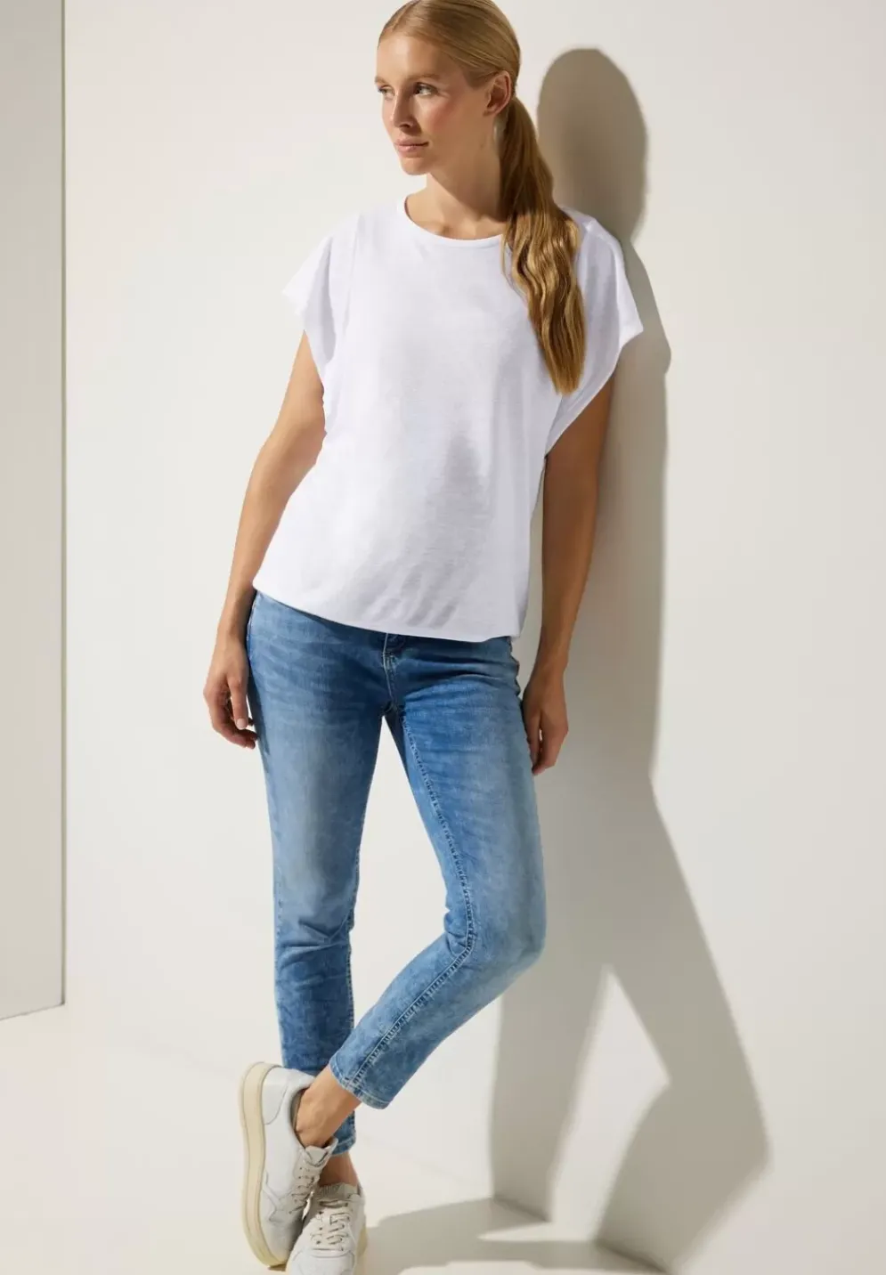 Leinenlook Volant Shirt