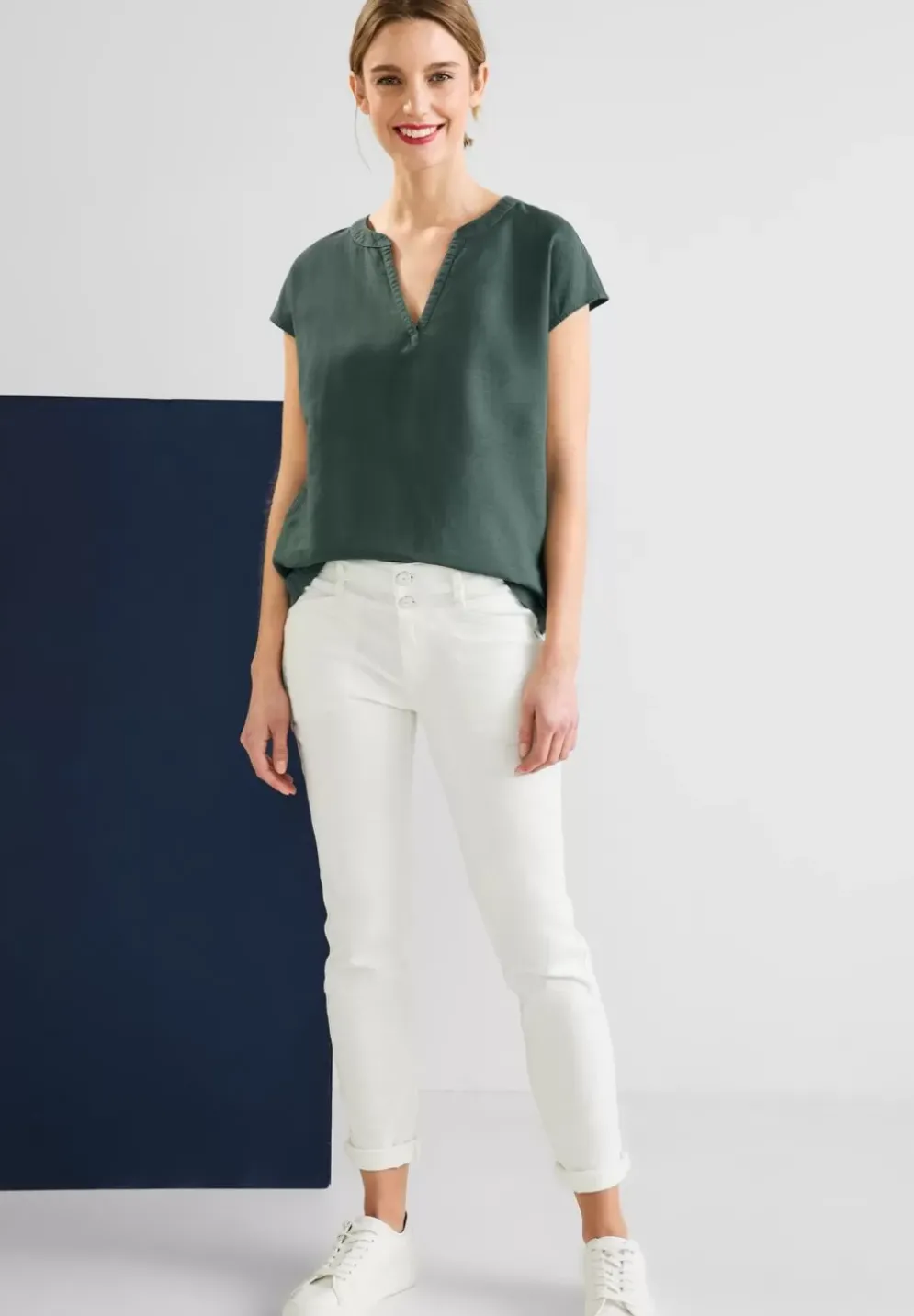 Leinenmix Blusenshirt