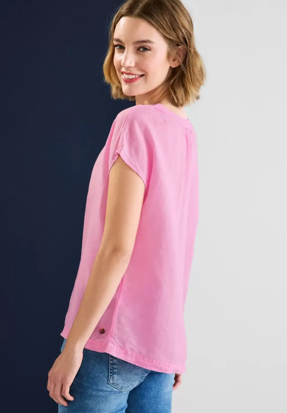 Leinenmix Blusenshirt