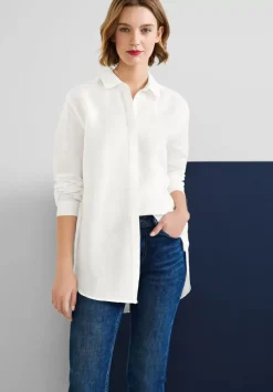 Leinenmix Longbluse