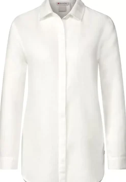 Leinenmix Longbluse
