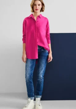 Leinenmix Longbluse
