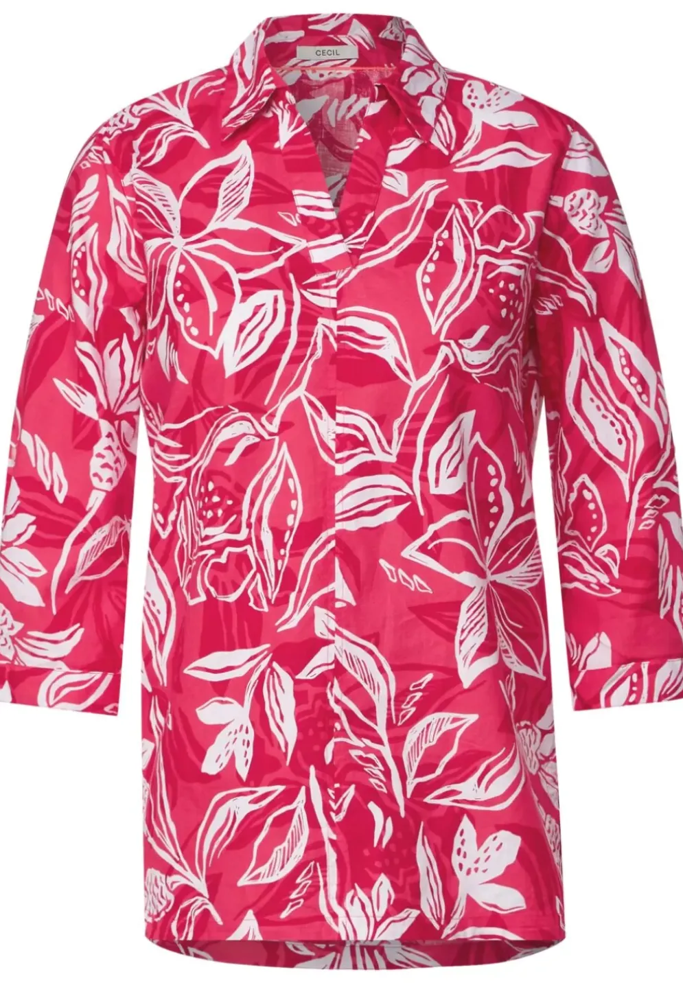 Leinenmix Longbluse