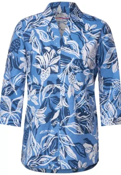 Leinenmix Longbluse