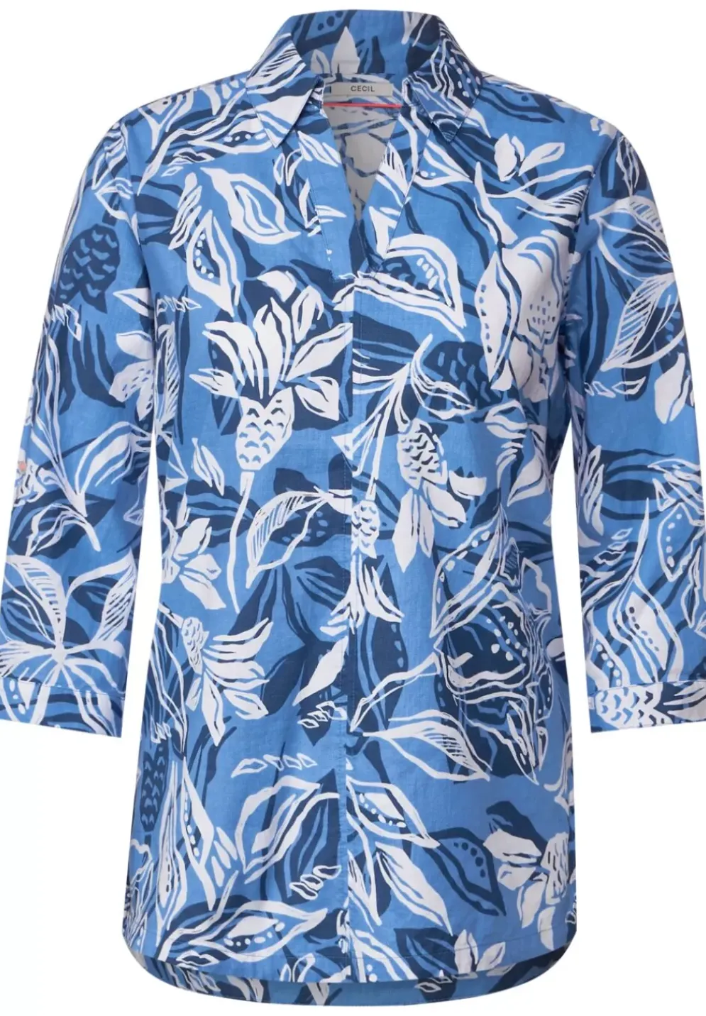 Leinenmix Longbluse
