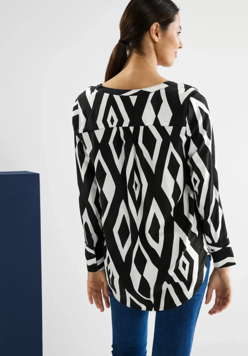Long Bluse Mit Print