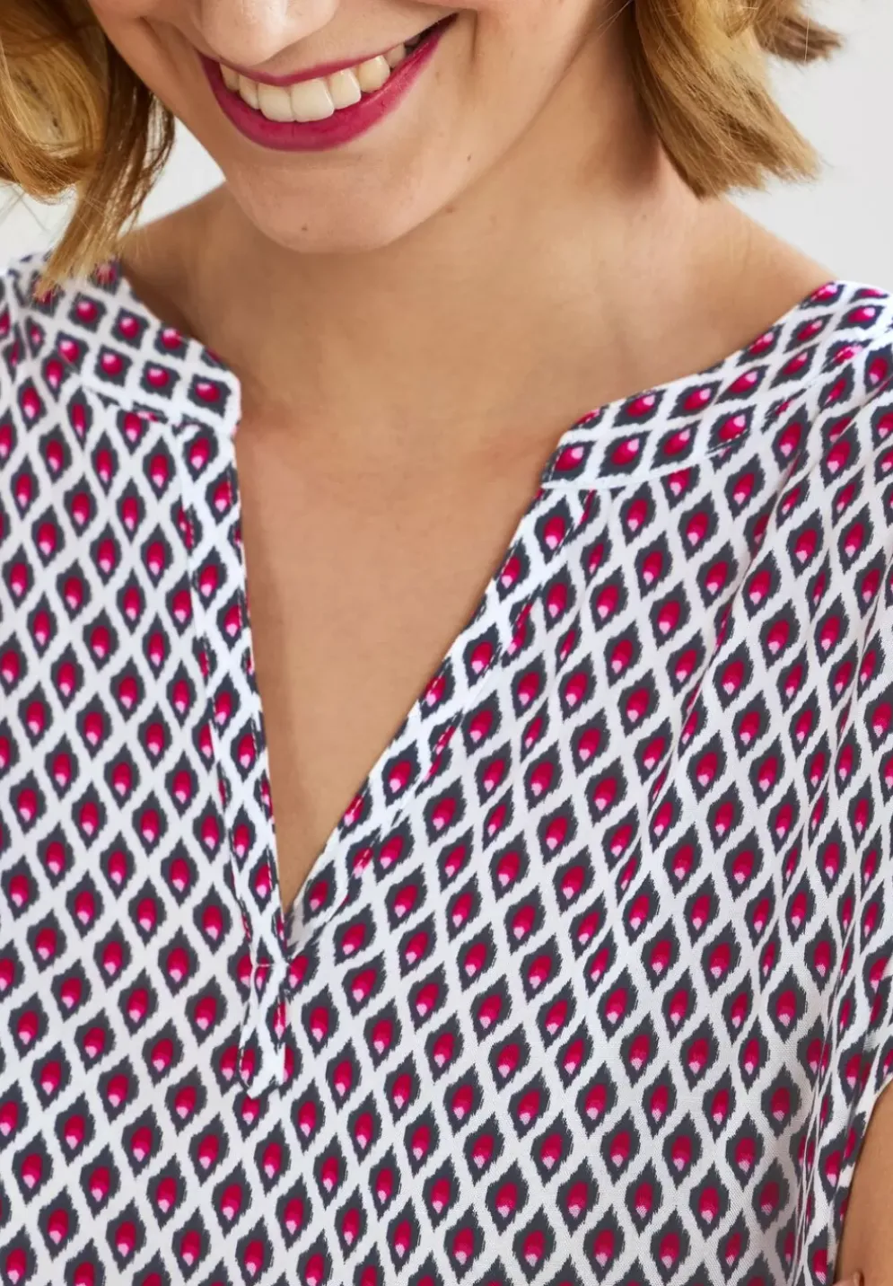 Long Blusenshirt Mit Print