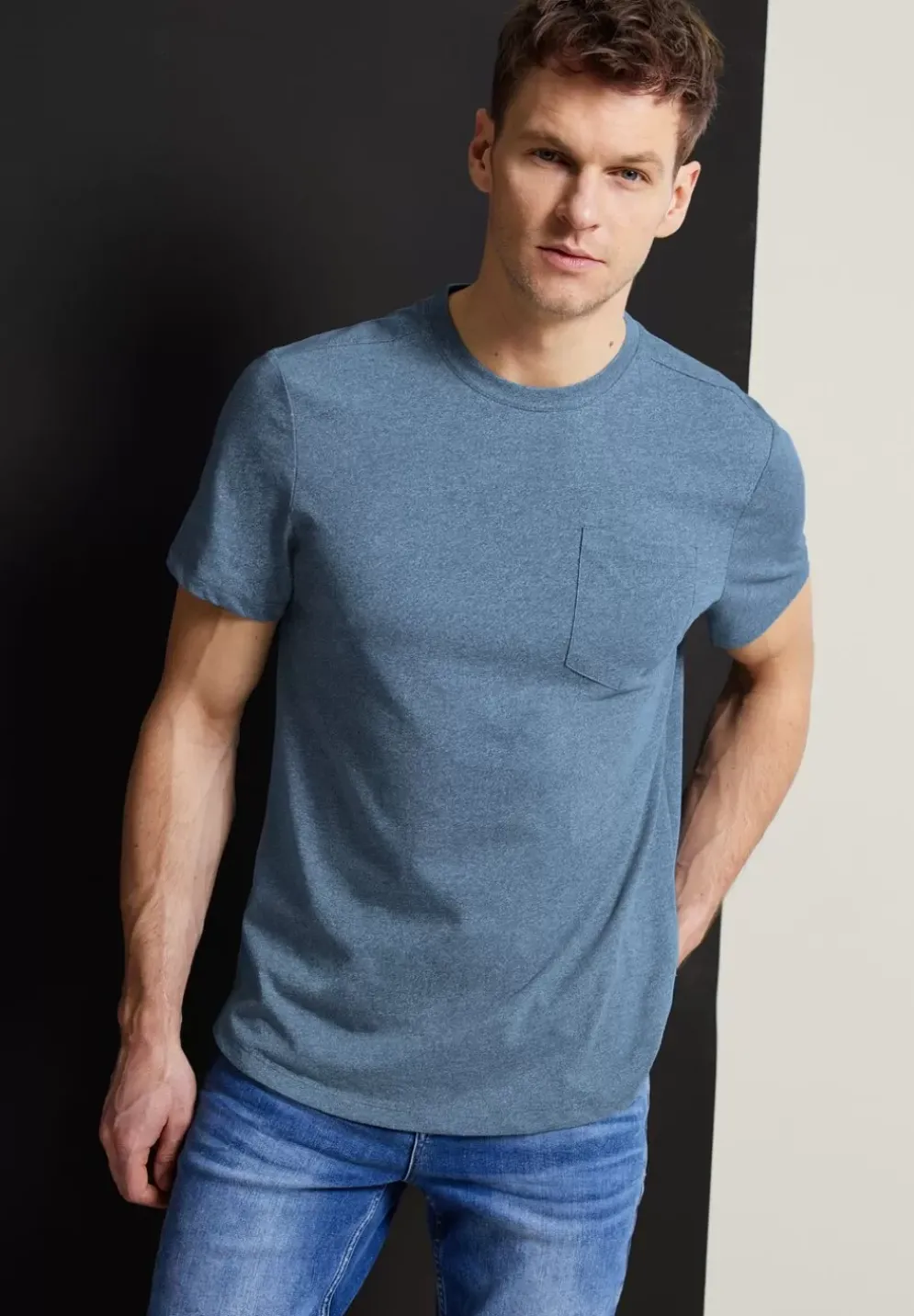 Long T-Shirt Mit Brusttasche