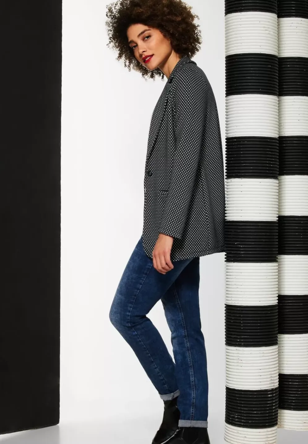 Longblazer Mit Minimalprint