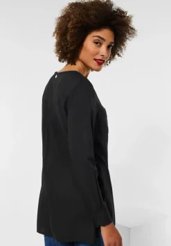 Longbluse In Unifarbe