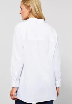 Longbluse In Unifarbe