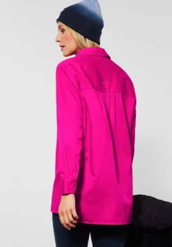 Longbluse In Unifarbe