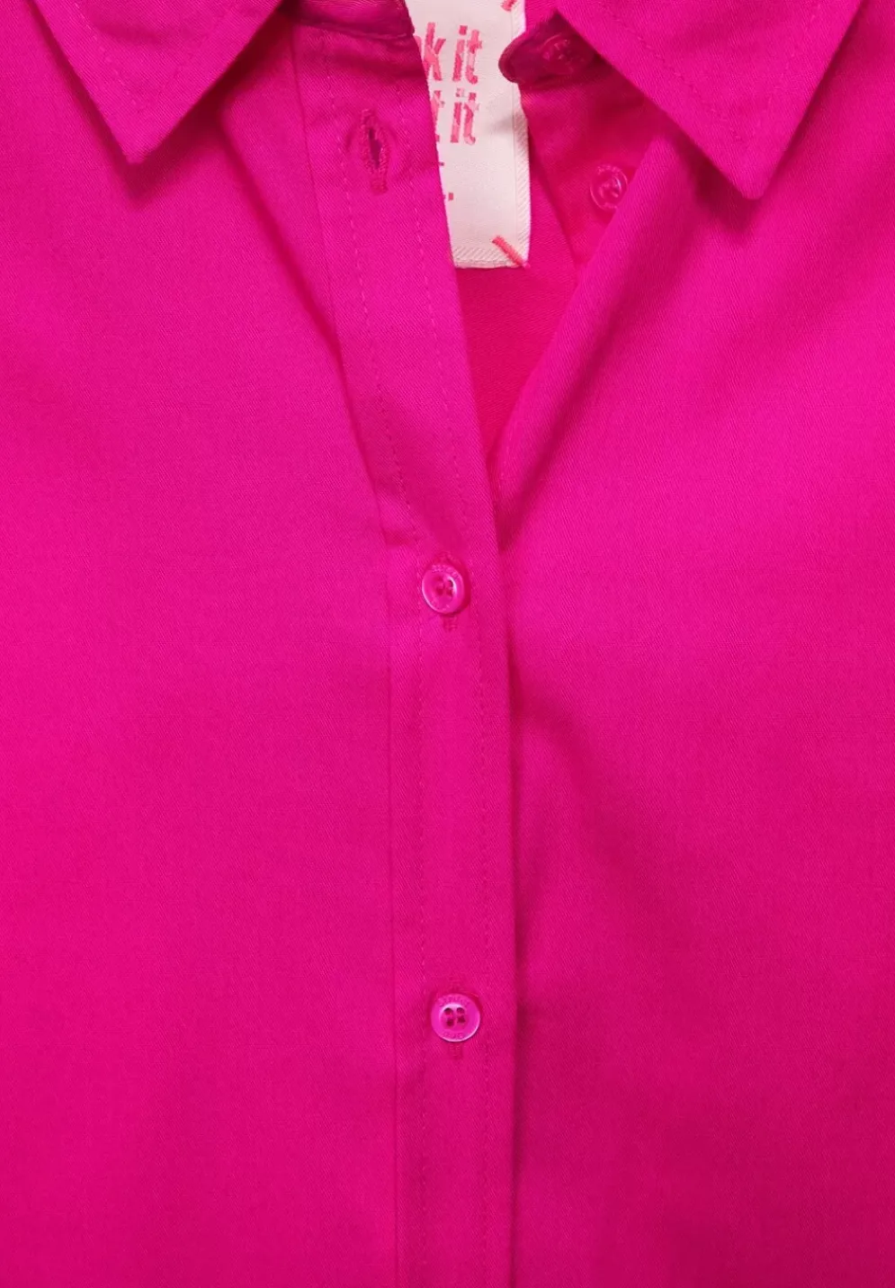 Longbluse In Unifarbe