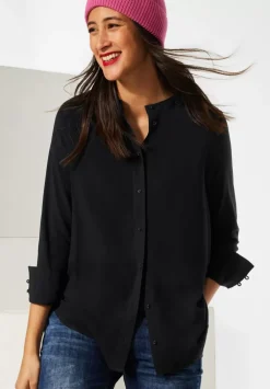 Longbluse In Unifarbe