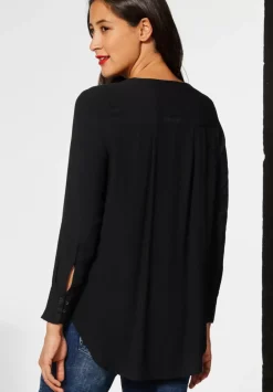 Longbluse In Unifarbe