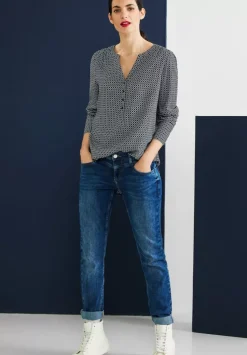 Longbluse Mit Allover Print