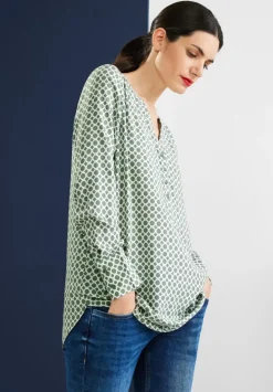 Longbluse Mit Allover Print