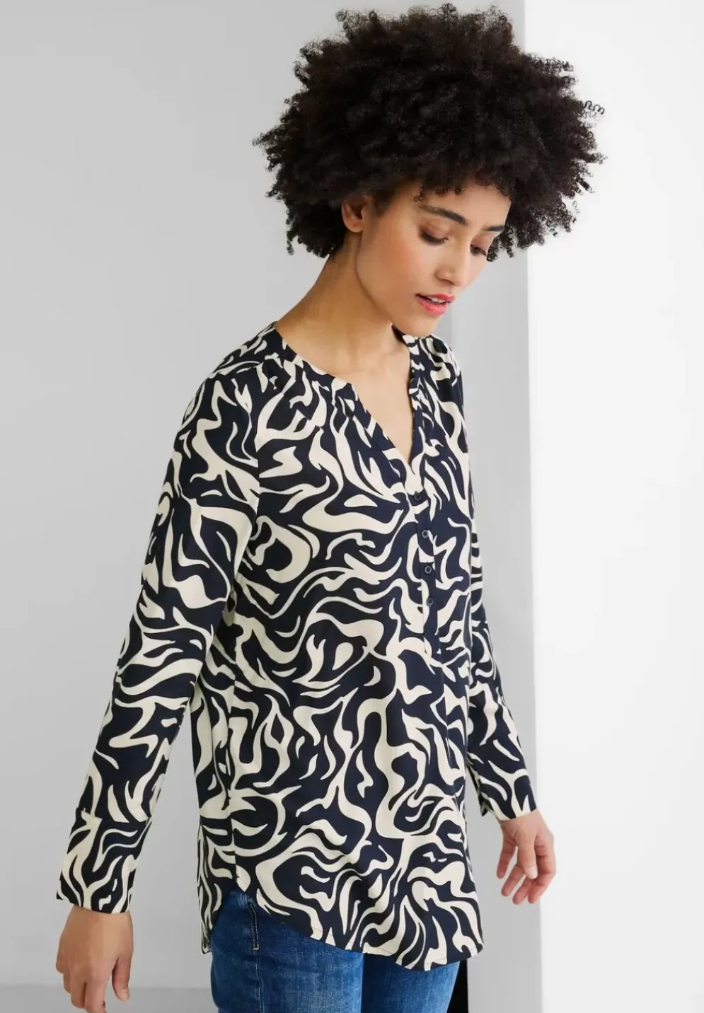 Longbluse Mit Alloverprint