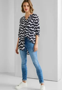 Longbluse Mit Knopfleiste