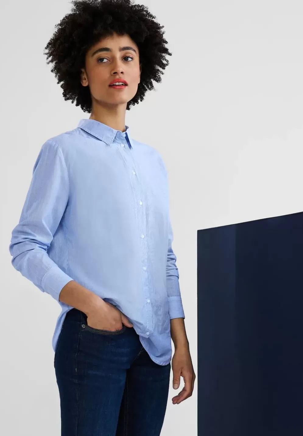 Longbluse Mit Knopfleiste