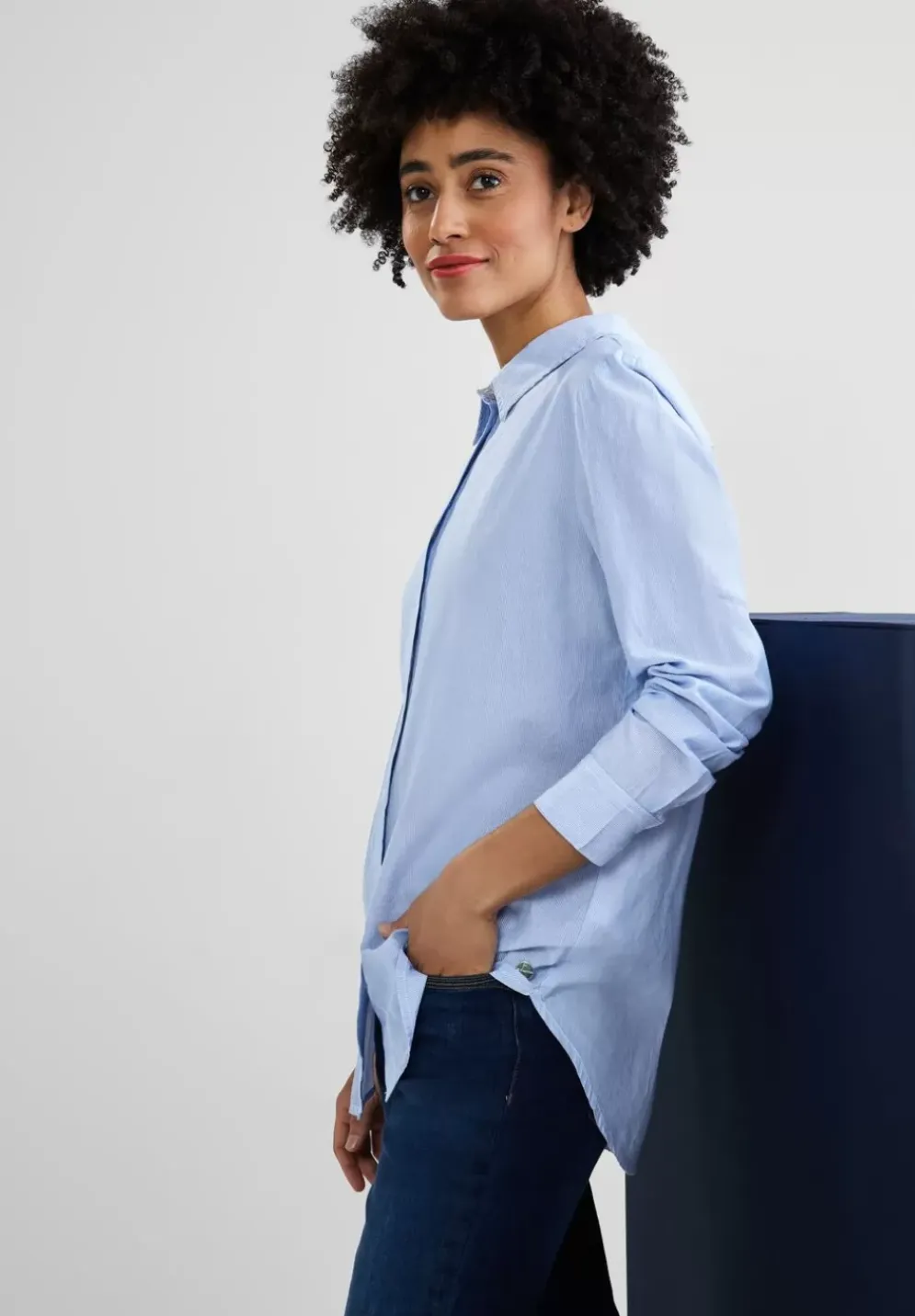 Longbluse Mit Knopfleiste