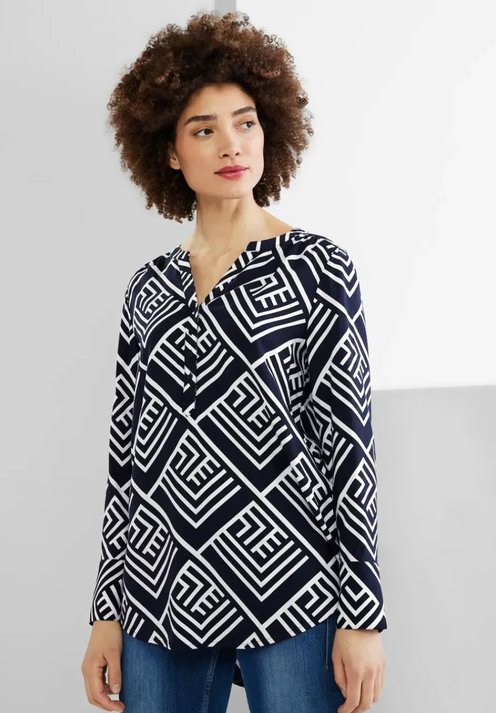 Longbluse Mit Print