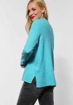 Longpullover Mit Stehkragen