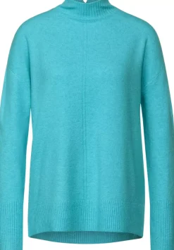 Longpullover Mit Stehkragen