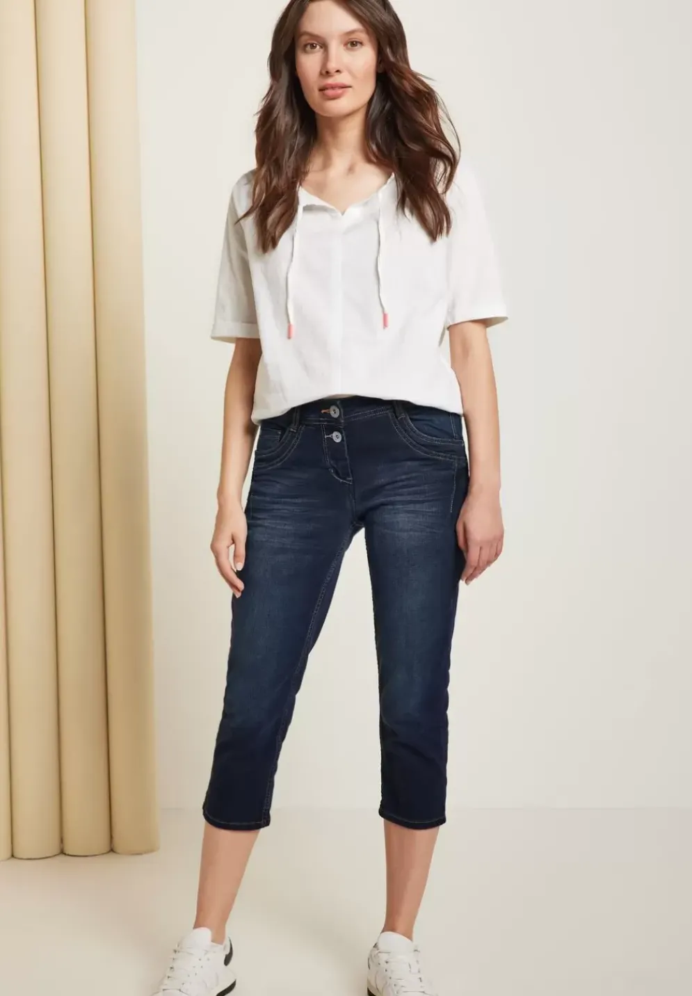 Loose Fit Jeans In 3/4-Lange