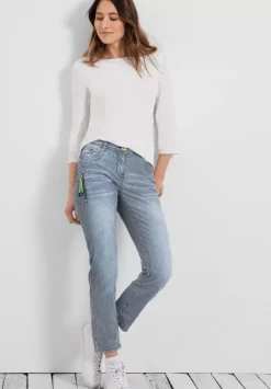 Loose Fit Jeans Mit Streifen