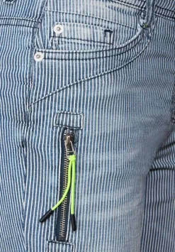 Loose Fit Jeans Mit Streifen