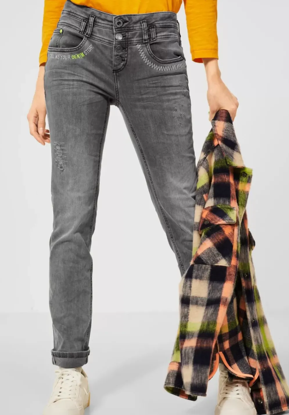 Loose Fit Jeans Zum Krempeln