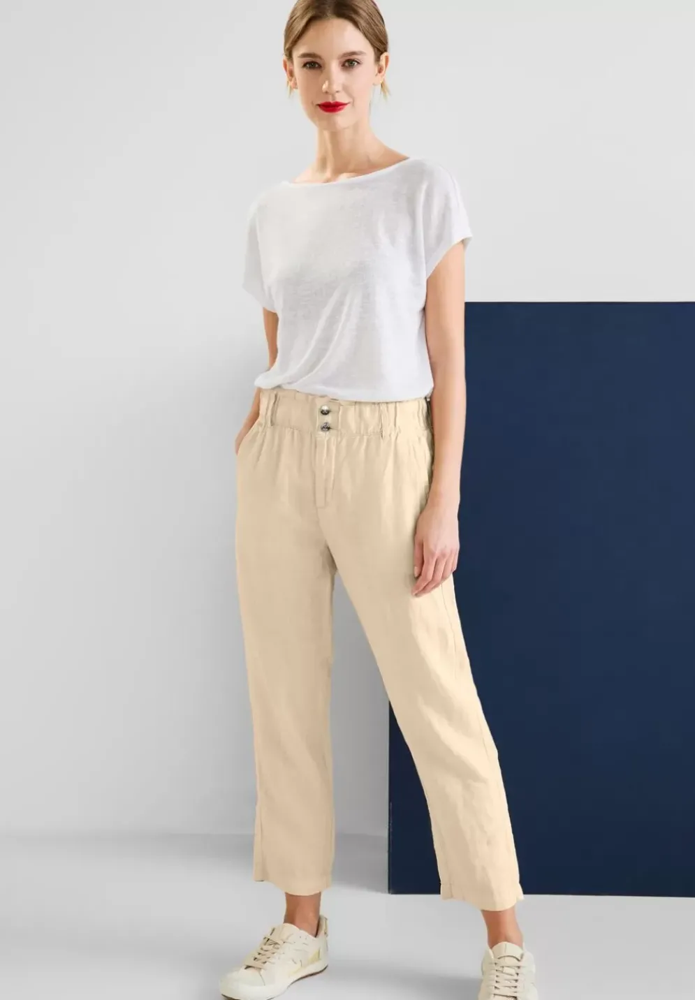 Loose Fit Leinenhose