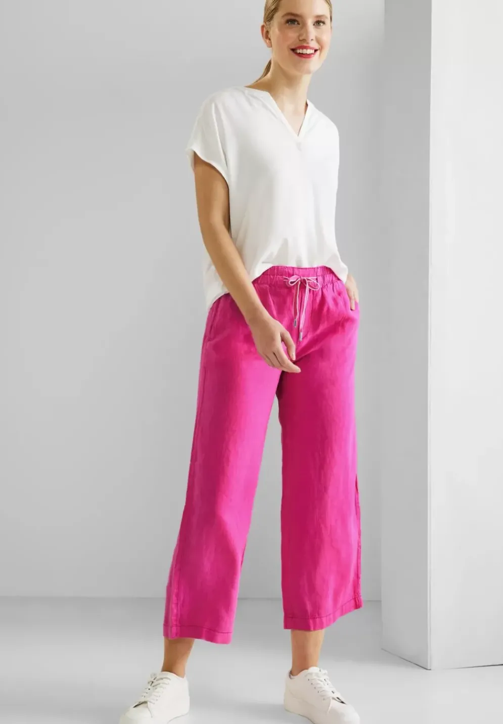 Loose Fit Leinenhose