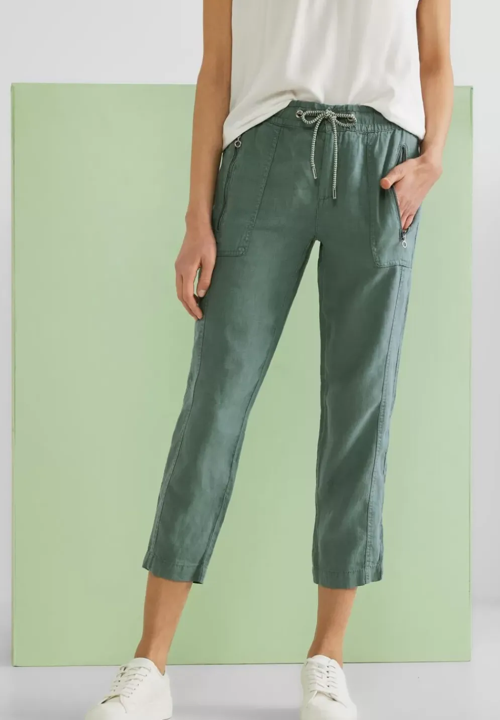Loose Fit Leinenhose